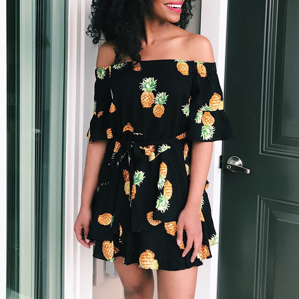 Pineapple Wrap Dress
